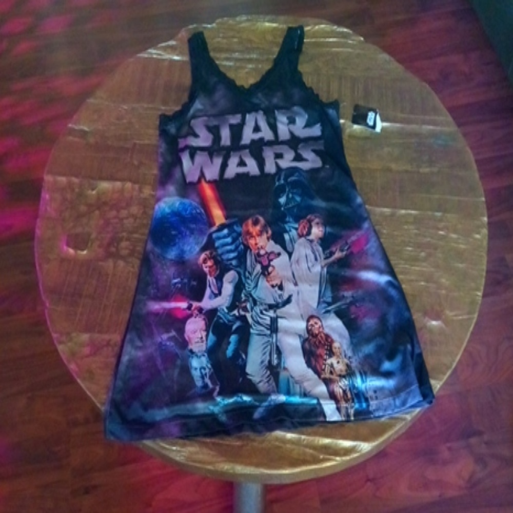 Lace trim star wars slip/sleepwear, M
